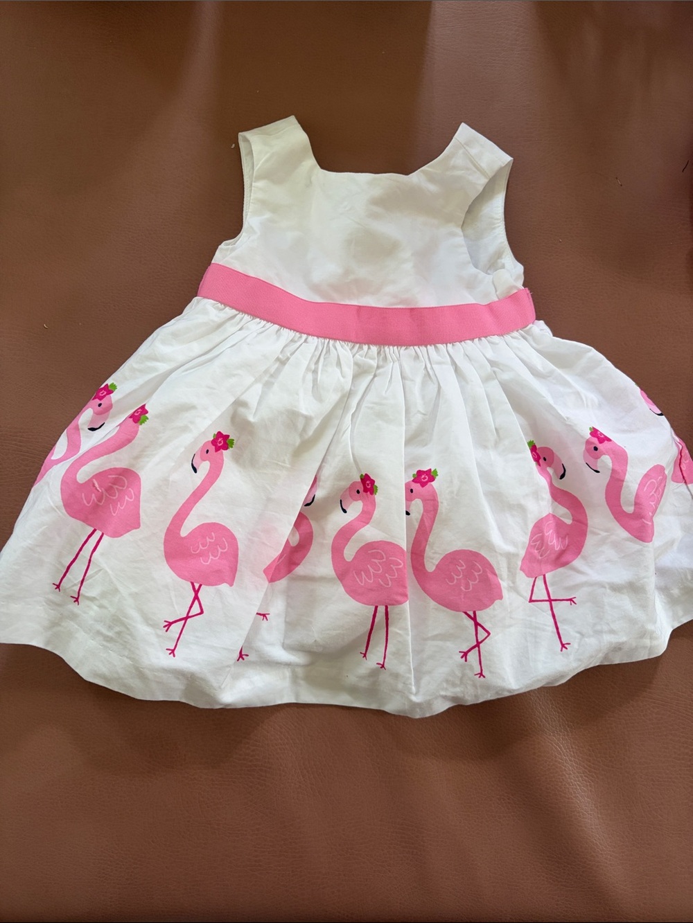 NWT White & Pink Flamingo Sundress